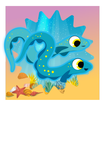 Character Illustration:  Eleni and Electraelectric eels