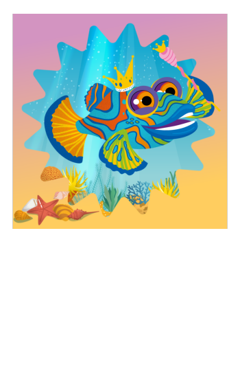 Character Illustration: King Adonis the mandarin fish