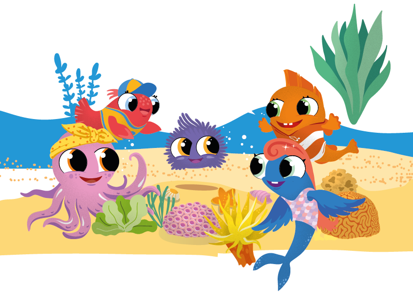 Character Illustration: Bubble Buddies