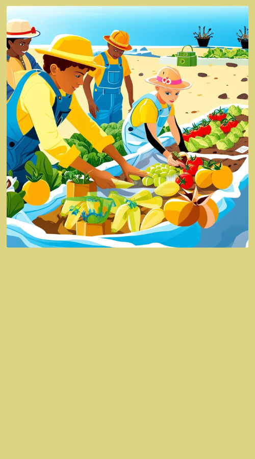 AI-generated: Children at the Green Market