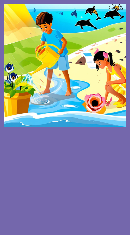 AI-generated: Children saving Water