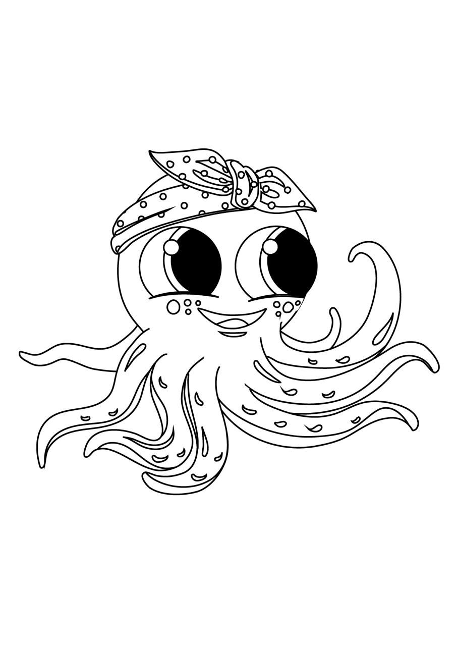 Character Illustration: Octopus Outline