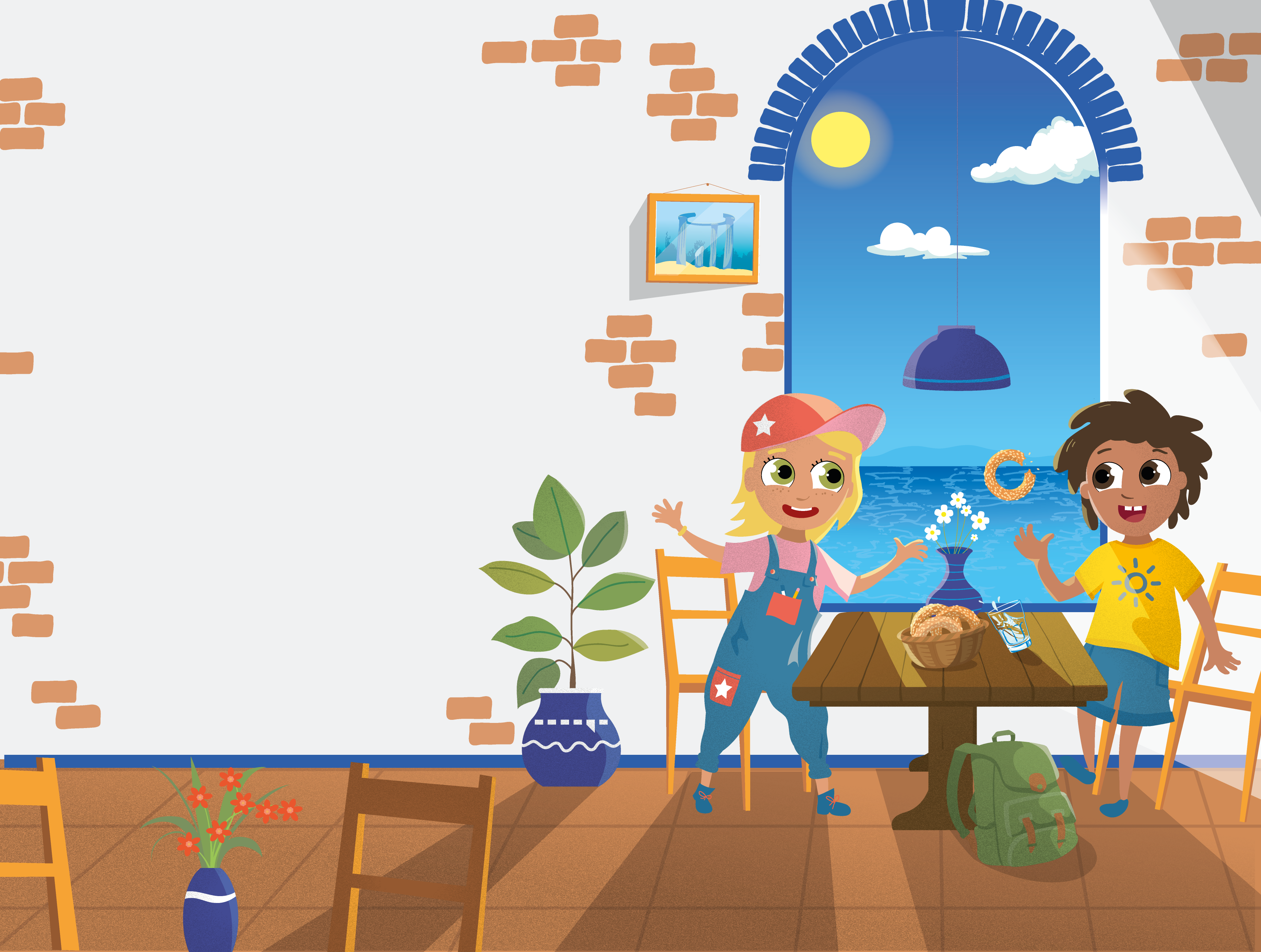 Character Illustration: Anastasia and Yanni home