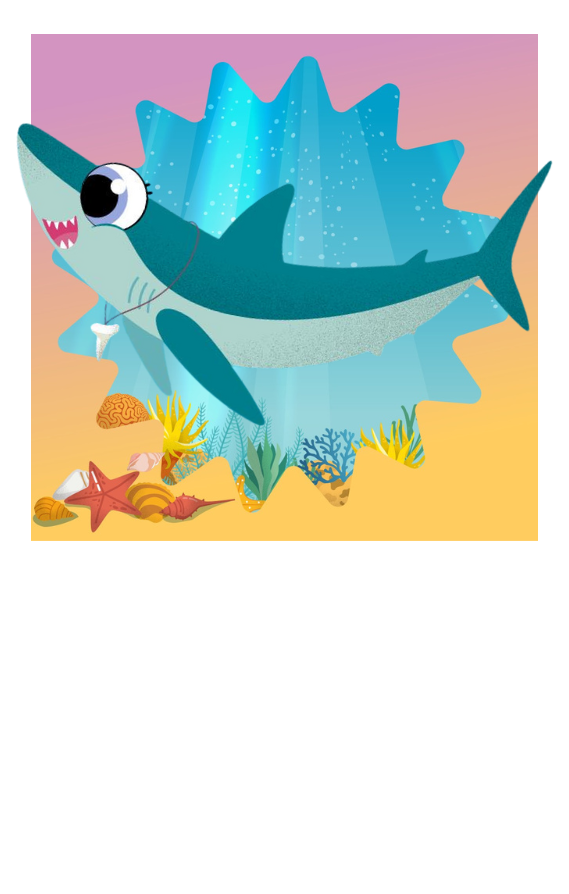 Character Illustration:  Fergal the Blue Shark