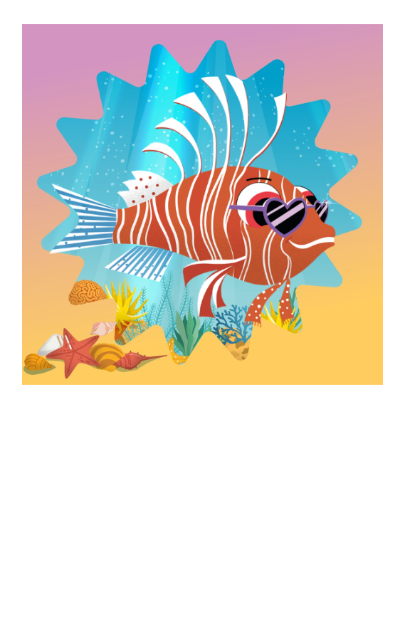 Character Illustration: : Leon the Lion Fish