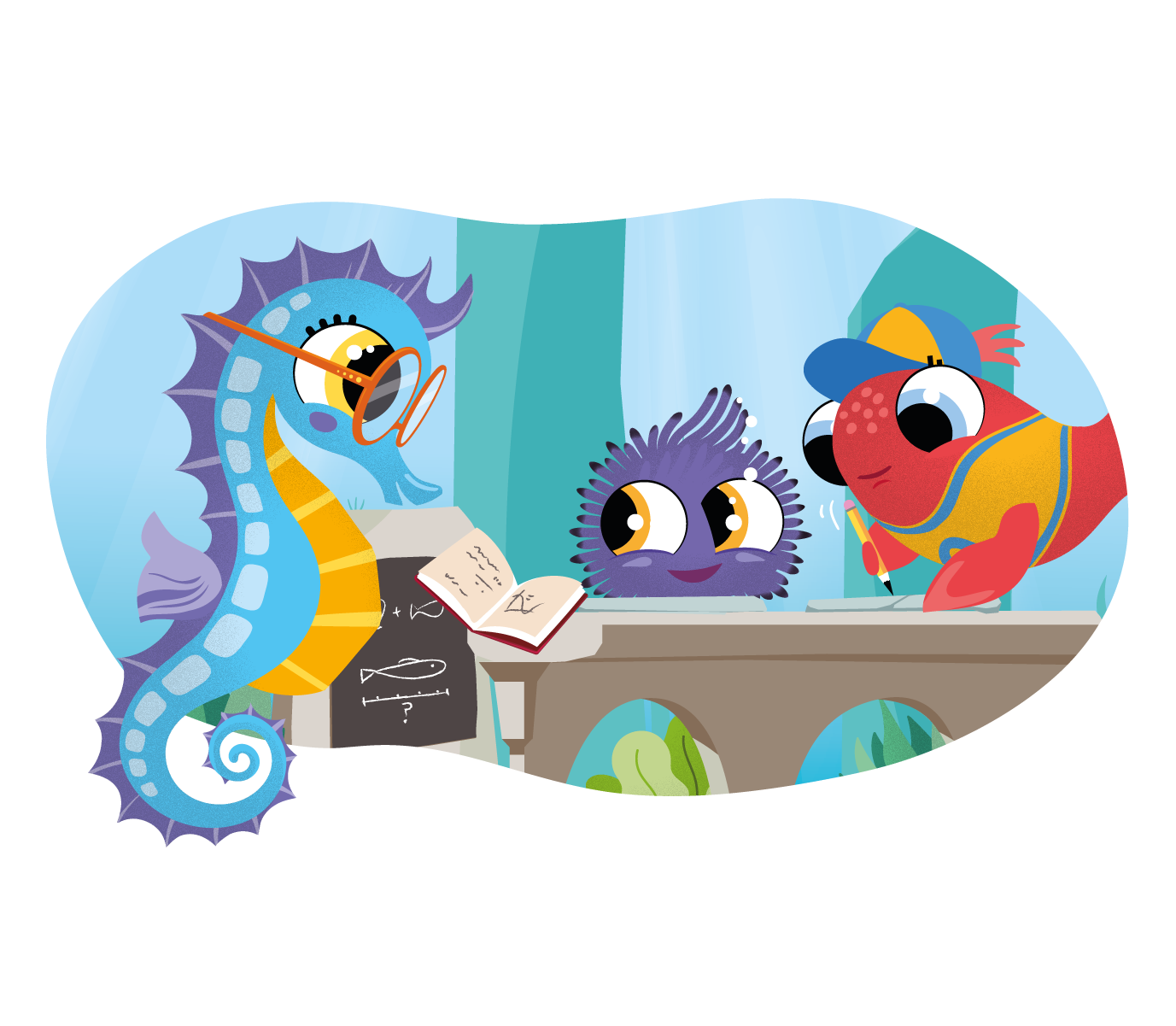 Character Illustration: Sophia, Theo & Apollo