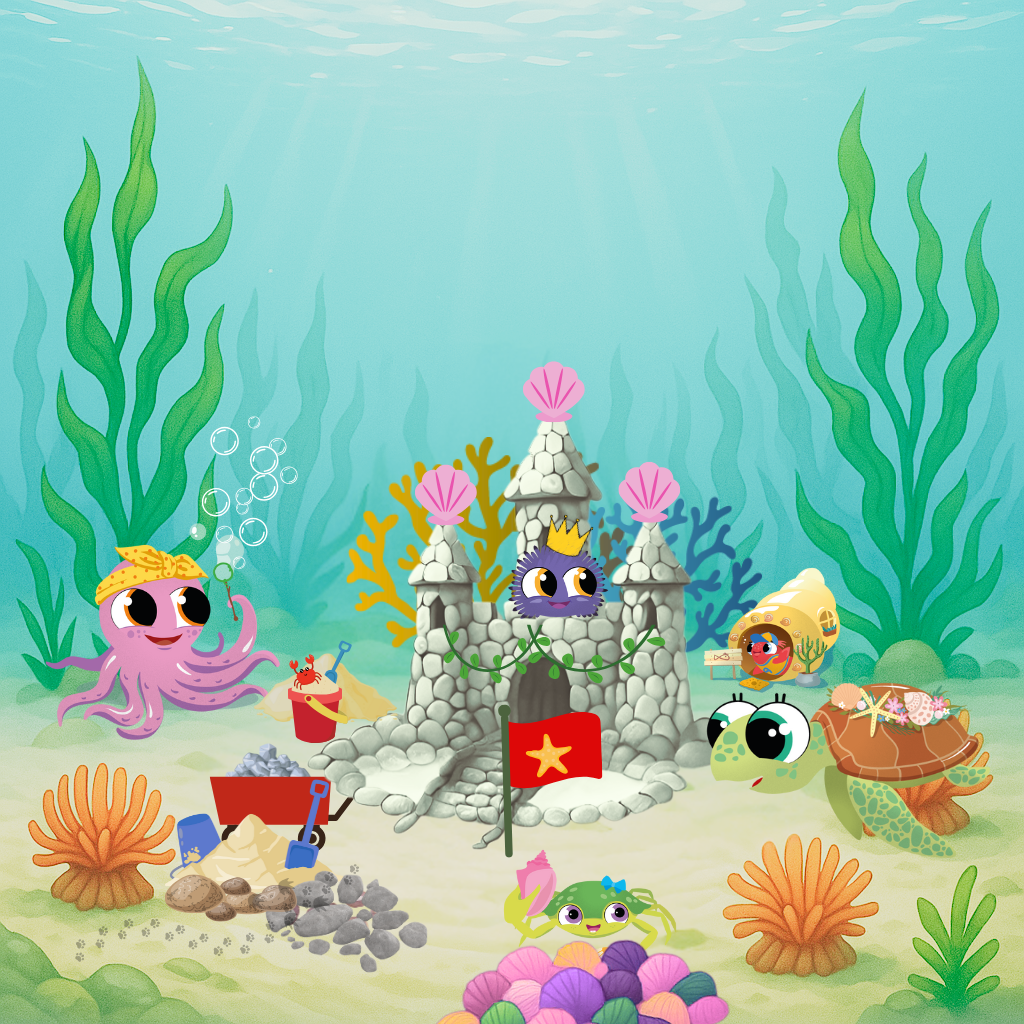 Illustration: Building the Pebble Castle