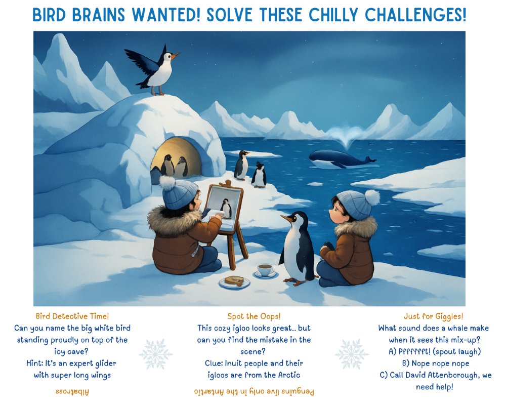 AI-Generated: Children in the Artic painting