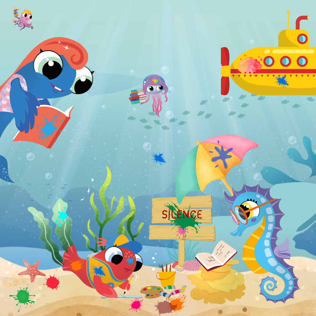 Character Illustration: Carci the Crab with a book