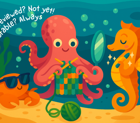 an octopus, a seahorse and a crab enjoying the free time
