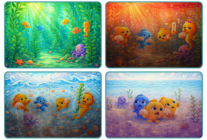 Illustration: the sea gerring darker