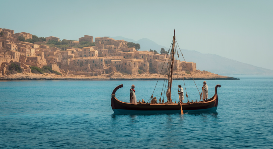 AI-generated: Enea arriving in Italy