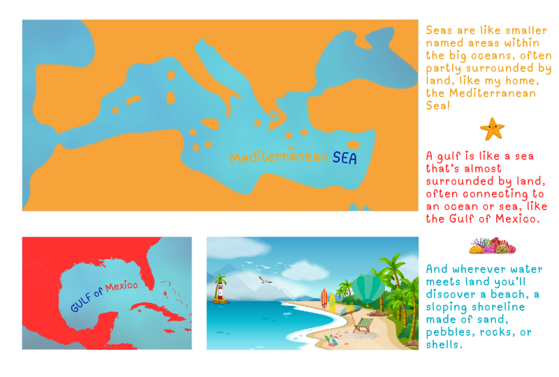 Illustration: Sea, Gulf, beach