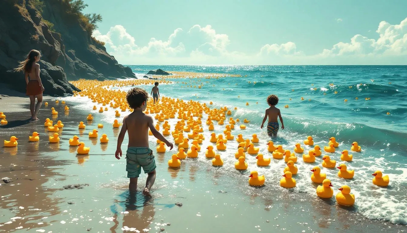 Ai-Generated: Rubber Ducks & Children