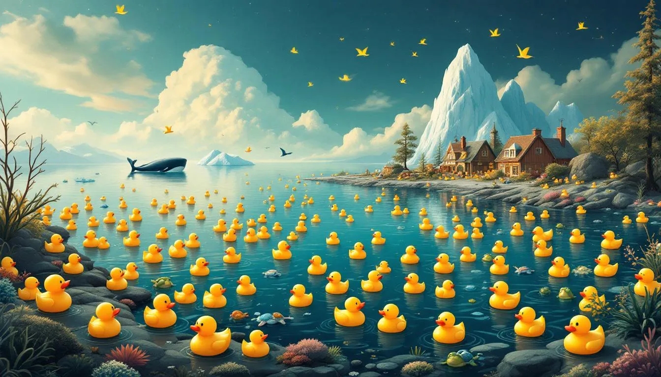 Ai-Generated: Rubber Ducks in Alasca